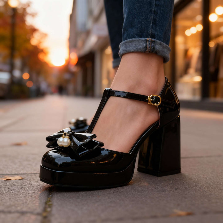 Estelle Bow Pearl Heels