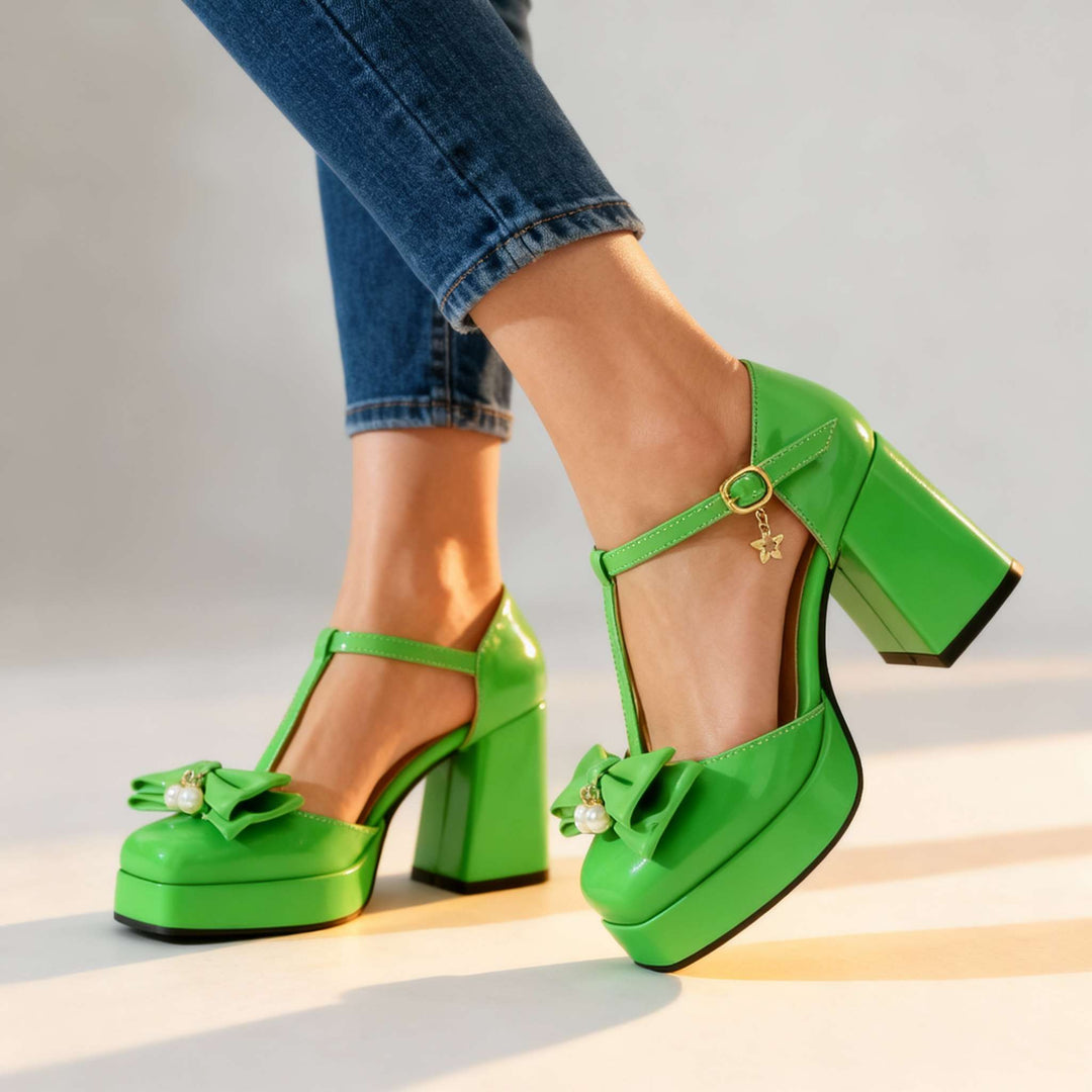 Estelle Bow Pearl Heels